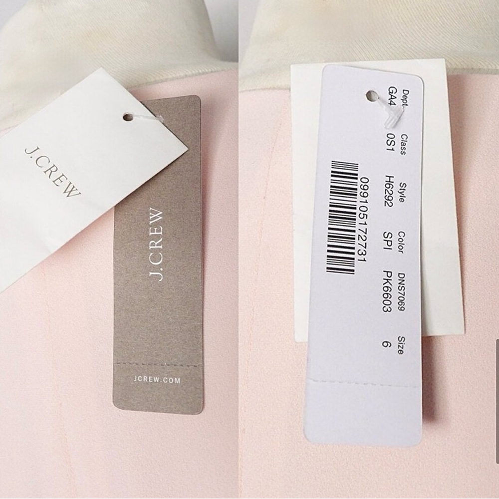 NEW J Crew 🖤 Black Label 🖤 Pink Wrap Dress – Wedding Guest, Fully Lined, Size 6 - Picture 10 of 17